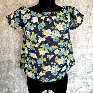 Hayden Girls Los Angeles Floral Denim Top - 9/10